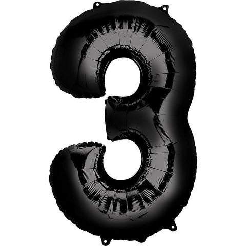 Ballon chiffre noir de 34 pouces
