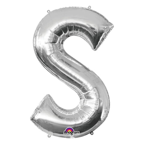 Buy Balloons Silver Letter S Foil Balloon, 16 Inches sold at Balloon Expert
