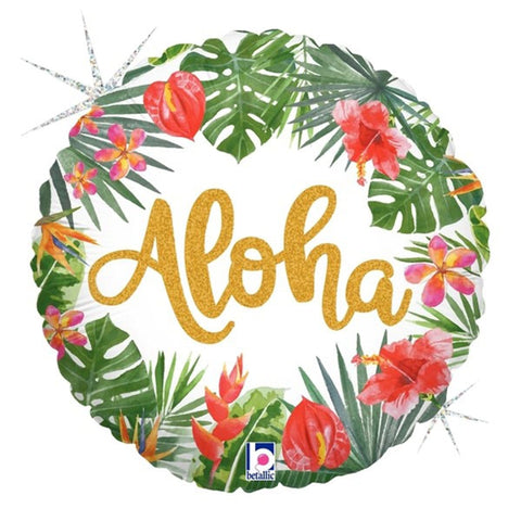 Buy Balloons Aloha Hawaiian Foil Balloon, 18 Inches sold at Balloon Expert