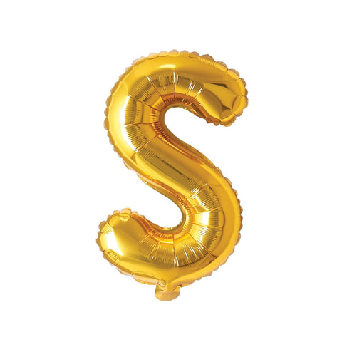 Buy Balloons Gold Letter S Foil Balloon, 16 Inches sold at Balloon Expert