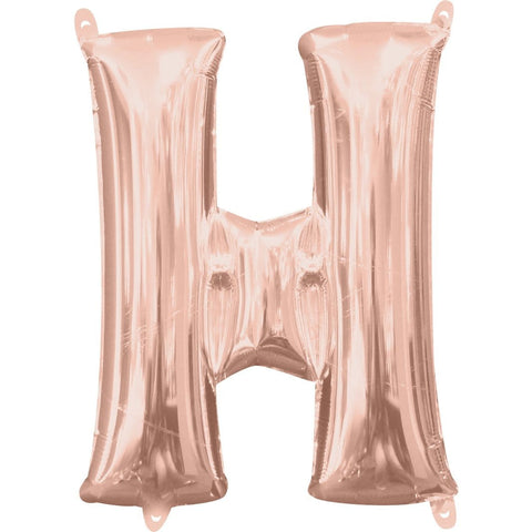 Buy Balloons Rose Gold Letter H Foil Balloon, 16 Inches sold at Balloon Expert