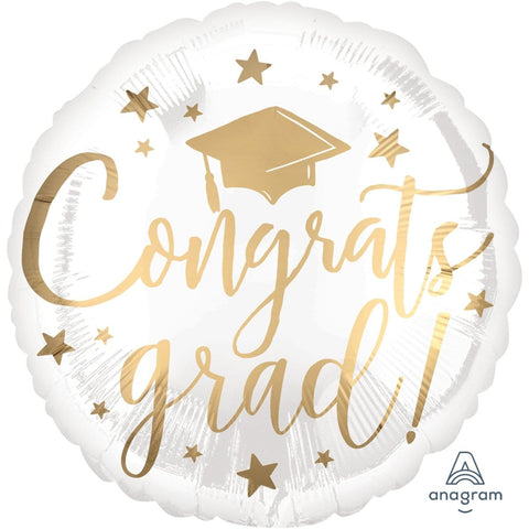 Buy Balloons Congrats Grad White Supershape Balloon sold at Balloon Expert