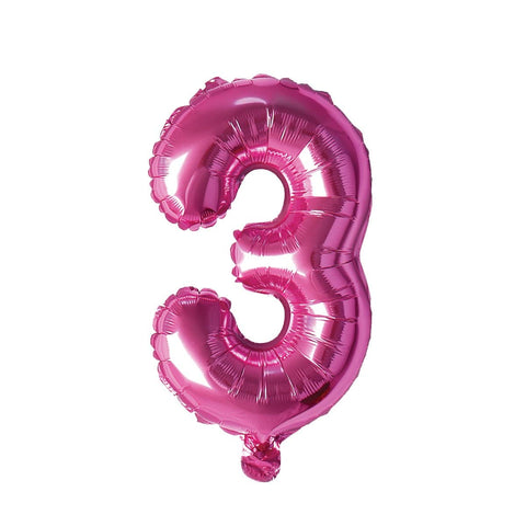Buy Balloons Pink Number 3 Foil Balloon, 16 Inches sold at Balloon Expert