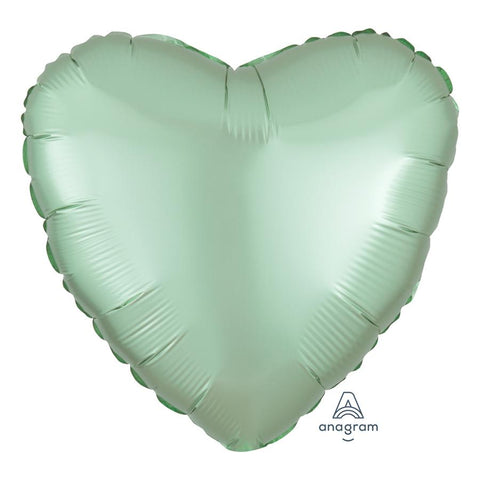 Buy Balloons Pastel Green Heart Shape Foil Balloon, 18 Inches sold at Balloon Expert