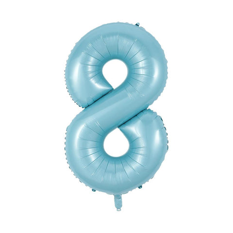 Ballon chiffre bleu pastel, 34 pouces