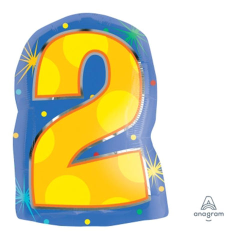 Buy Balloons Number 2 Junior Shape Foil Balloon sold at Balloon Expert
