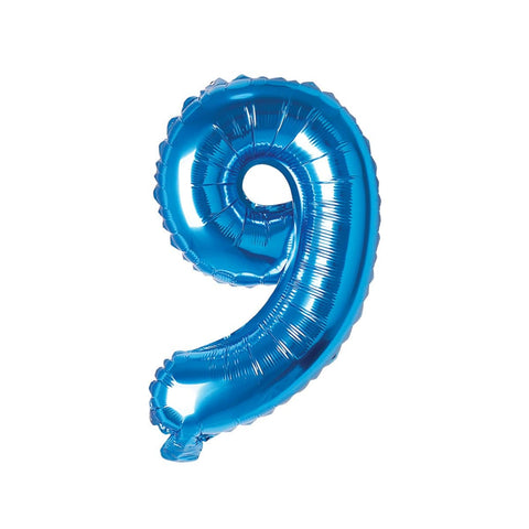 Buy Balloons Blue Number 9 Foil Balloon, 16 Inches sold at Balloon Expert