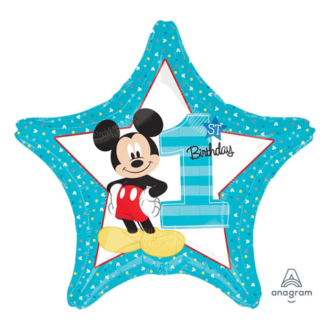 Buy Balloons Mickey 1st Birthday Foil Balloon, 18 Inches sold at Balloon Expert
