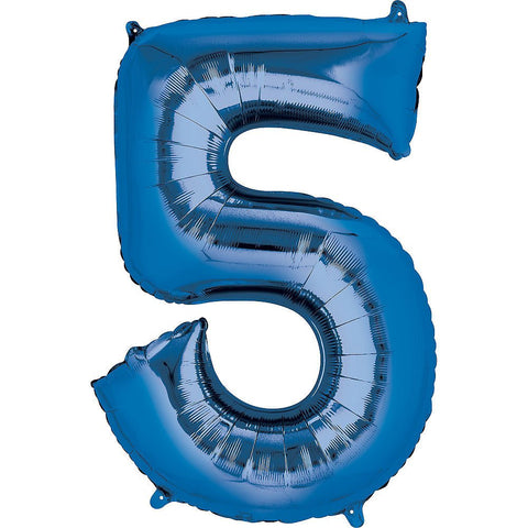 Blue Number Balloon, 34 Inches