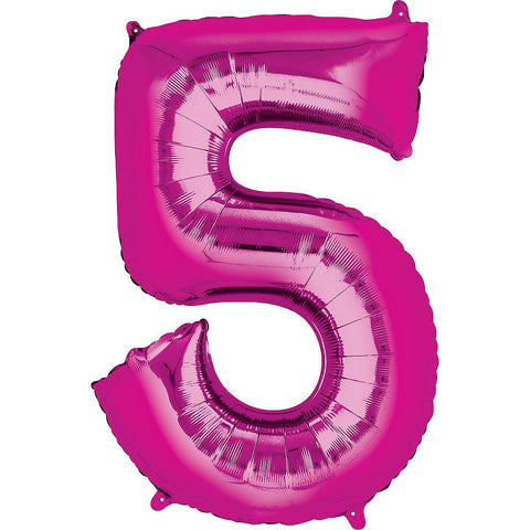Ballon chiffre rose, 34 pouces