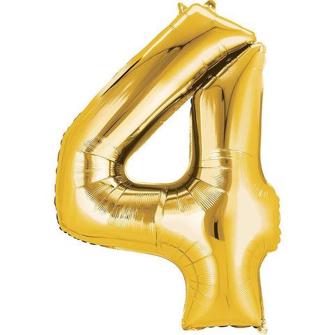 Gold Number Balloon, 34 Inches