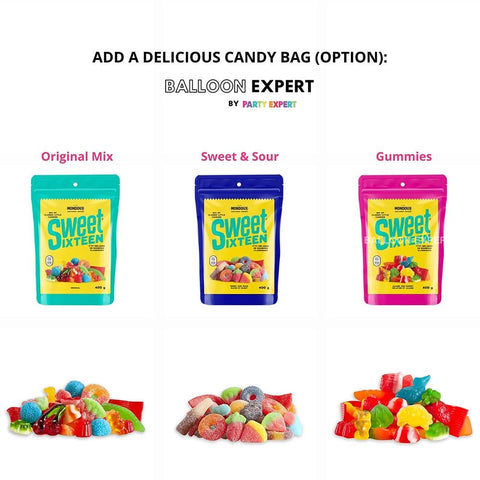 Blue Rainbow - Personalized Bubble Balloon Filled With Balloons