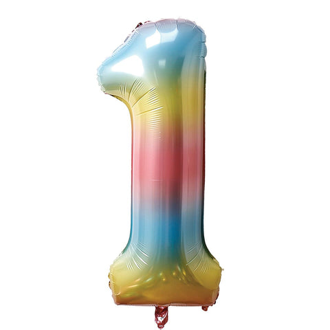 Jelly Ombre Number Balloon, 34 Inches