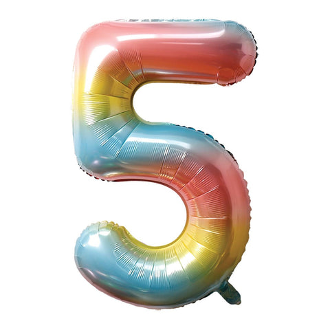 Jelly Ombre Number Balloon, 34 Inches