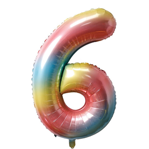 Jelly Ombre Number Balloon, 34 Inches