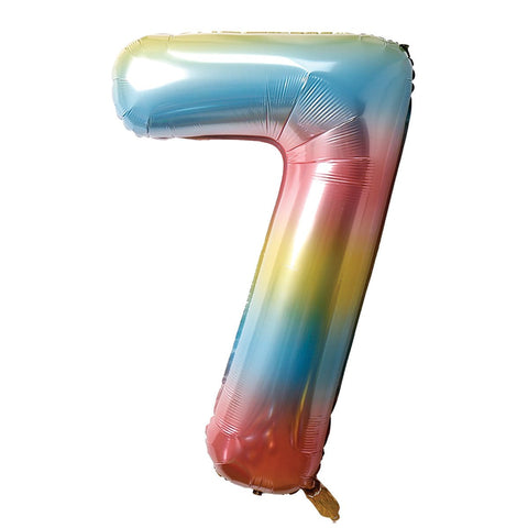 Jelly Ombre Number Balloon, 34 Inches