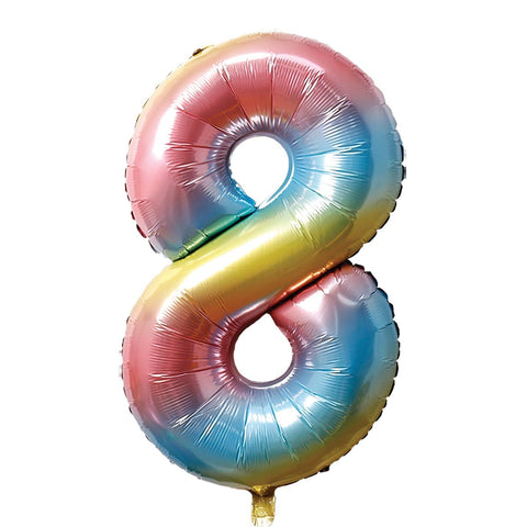 Jelly Ombre Number Balloon, 34 Inches
