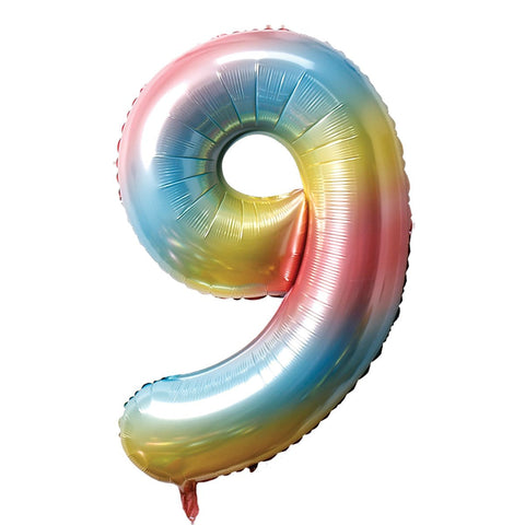 Jelly Ombre Number Balloon, 34 Inches