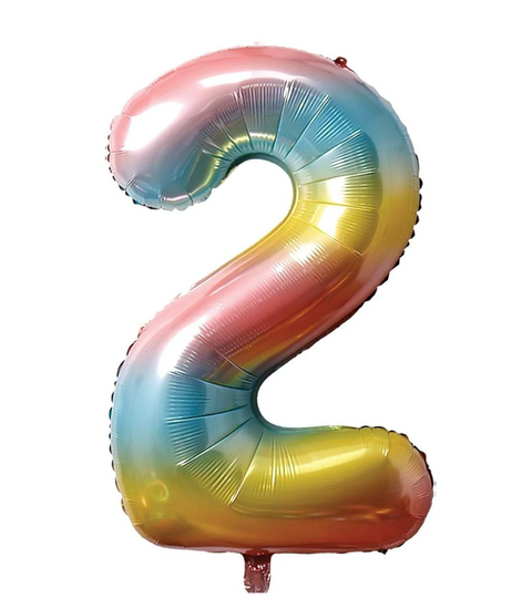 Jelly Ombre Number Balloon, 34 Inches