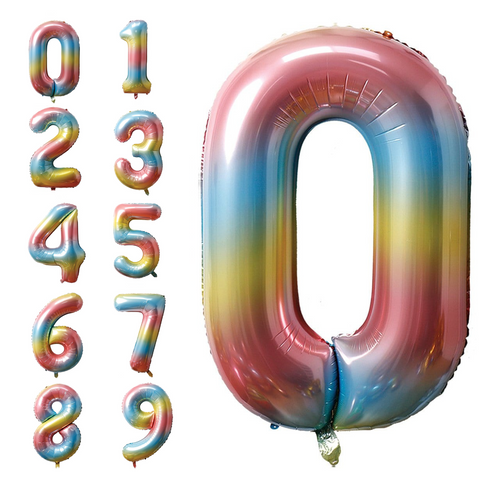 Jelly Ombre Number Balloon, 34 Inches