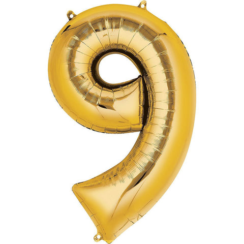 Gold Number Balloon, 34 Inches