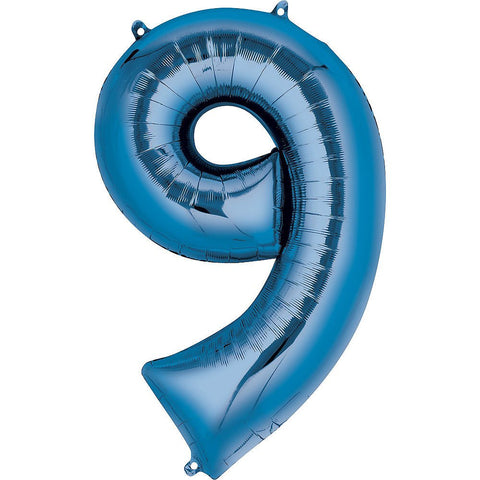 Blue Number Balloon, 34 Inches