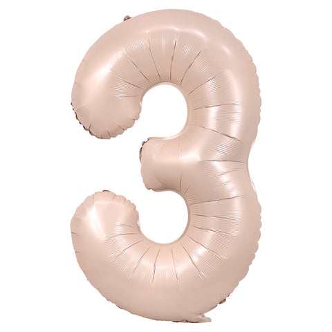 Ballon chiffre Blush, 34 pouces