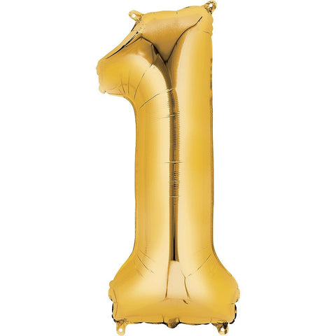 Gold Number Balloon, 34 Inches