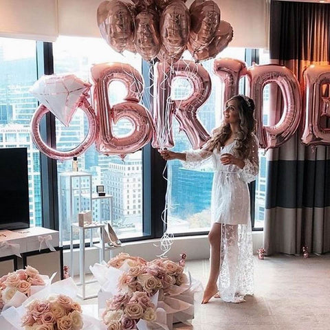 34in Rose Gold Letter Balloon