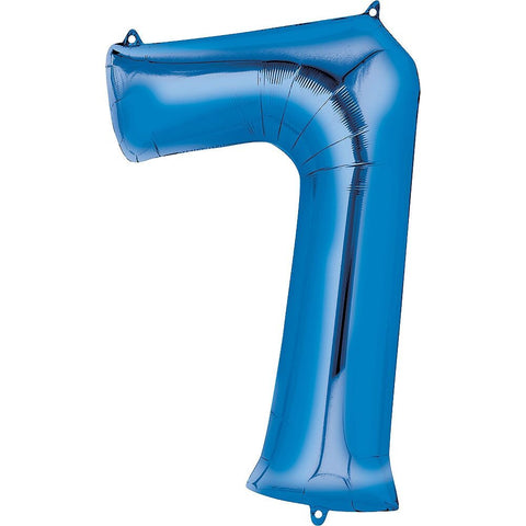 Blue Number Balloon, 34 Inches