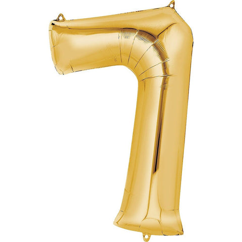 Gold Number Balloon, 34 Inches