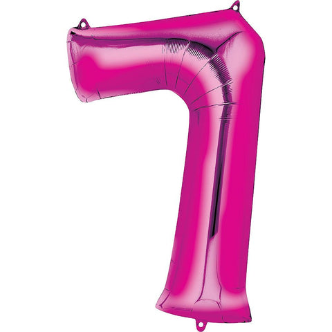Ballon chiffre rose, 34 pouces