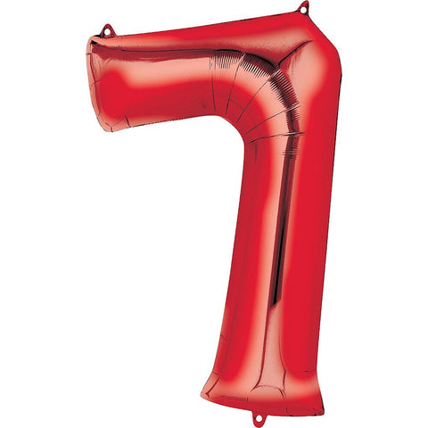 Red Number Balloon, 34 Inches