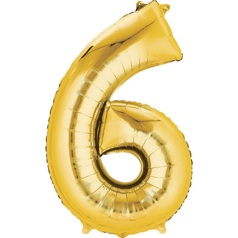 Gold Number Balloon, 34 Inches