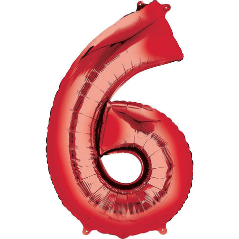 Red Number Balloon, 34 Inches