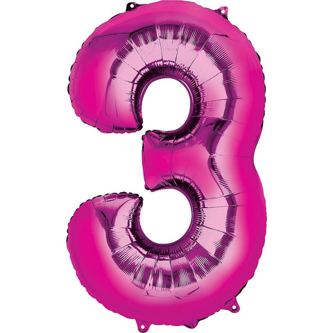 Ballon chiffre rose, 34 pouces