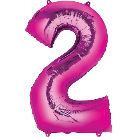 Ballon chiffre rose, 34 pouces