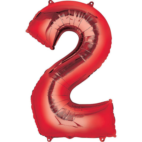 Red Number Balloon, 34 Inches
