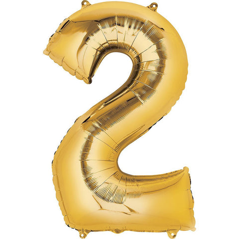 Gold Number Balloon, 34 Inches