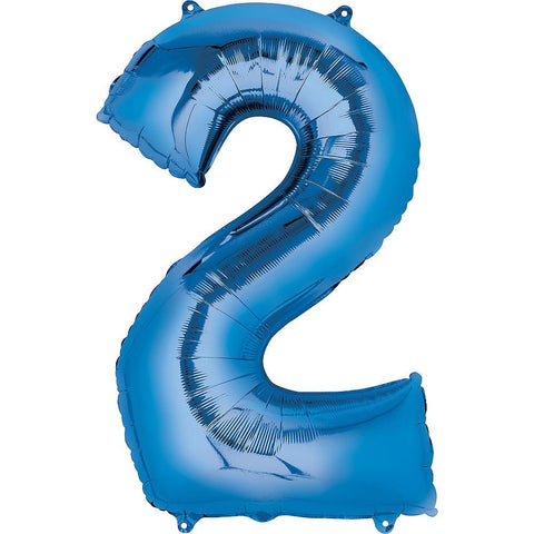 Blue Number Balloon, 34 Inches