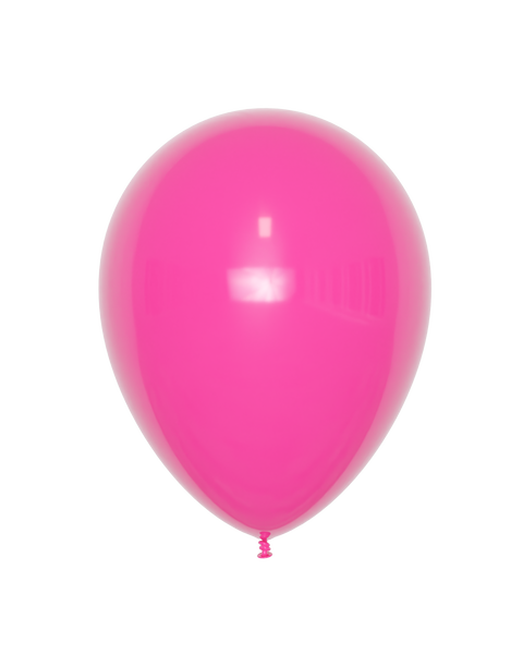 12" Fuchsia Latex Balloon, Helium Inflated