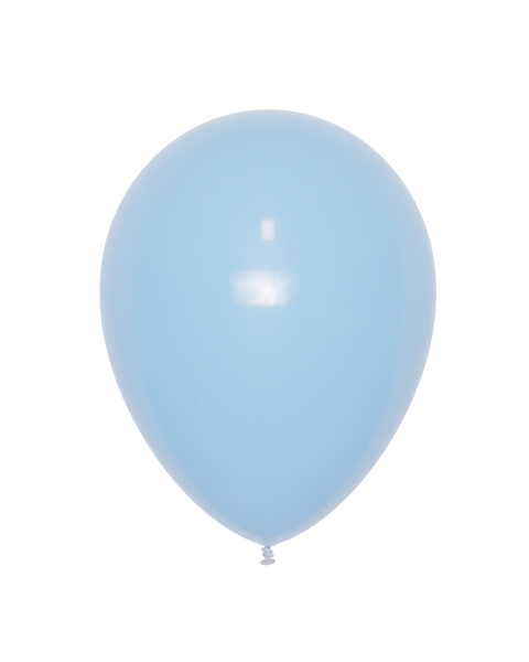 12" Light Blue Latex Balloon, Helium Inflated