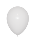 12" White Latex Balloon, Helium Inflated