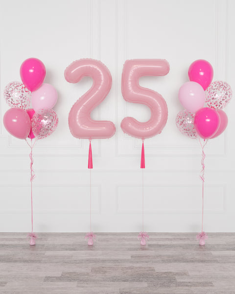 Ballons d'anniversaire la vie en rose