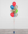 Avengers Confetti Balloon Bouquet, 10 Balloons, full image, sold by Balloon Expert