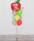 Back to School Apple Confetti Balloon Bouquet, 10 Balloons, sold by Balloon Expert