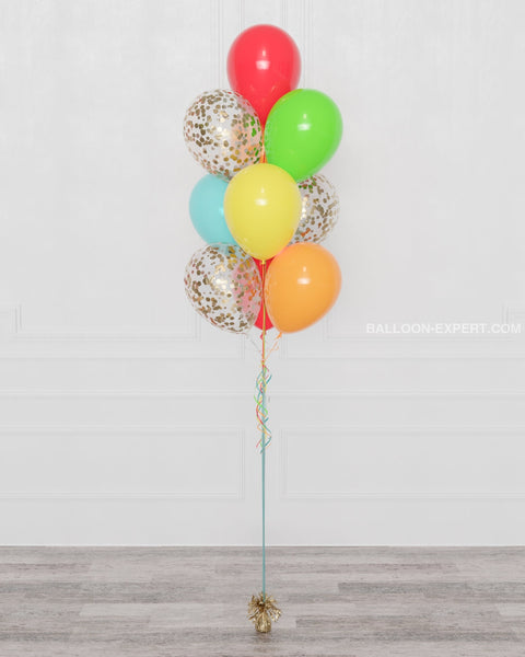 Back to School Confetti Balloon Bouquet, 10 Balloons, sold by Balloon Expert