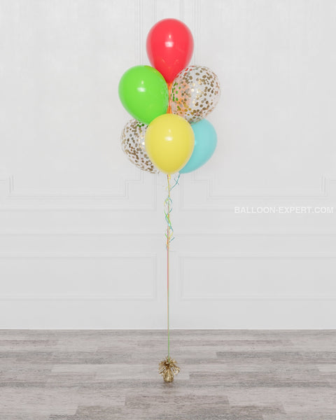 Back to School Confetti Balloon Bouquet, 7 Balloons, sold by Balloon Expert