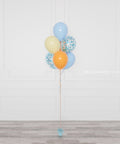 Bluey Confetti Balloon Bouquet, 7 Balloons, helium inflated, full image