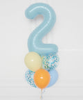 Bluey Number Confetti Balloon Bouquet, 7 Balloons, sold by Balloon Expert